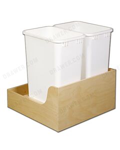 Birch Ply Undermount Recycle Drawer Fits 22 1/2" opening
