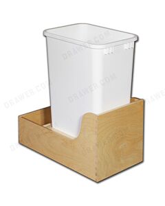 Birch Ply Undermount Recycle Drawer for 50qt bin Fits 12" opening